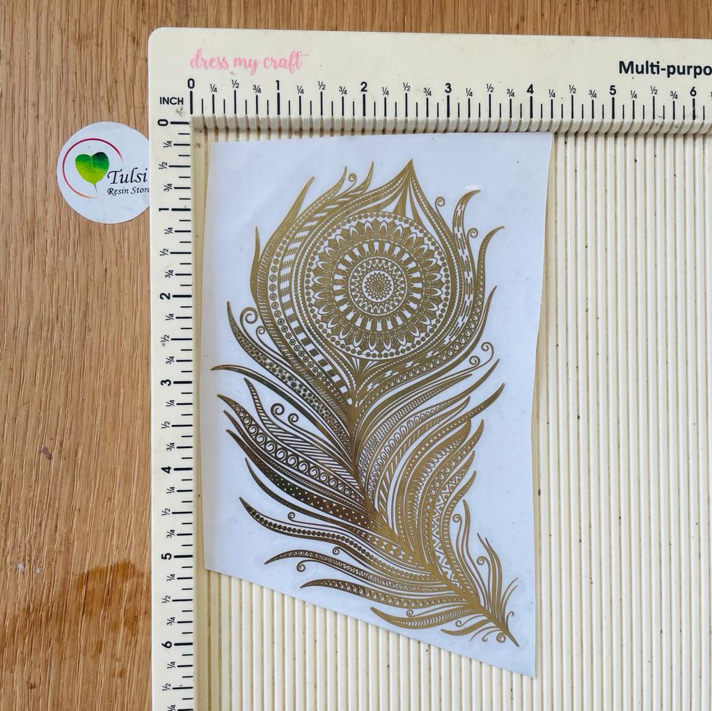 Metal Sticker - Mandala Morpankh Tulsi Resin Store