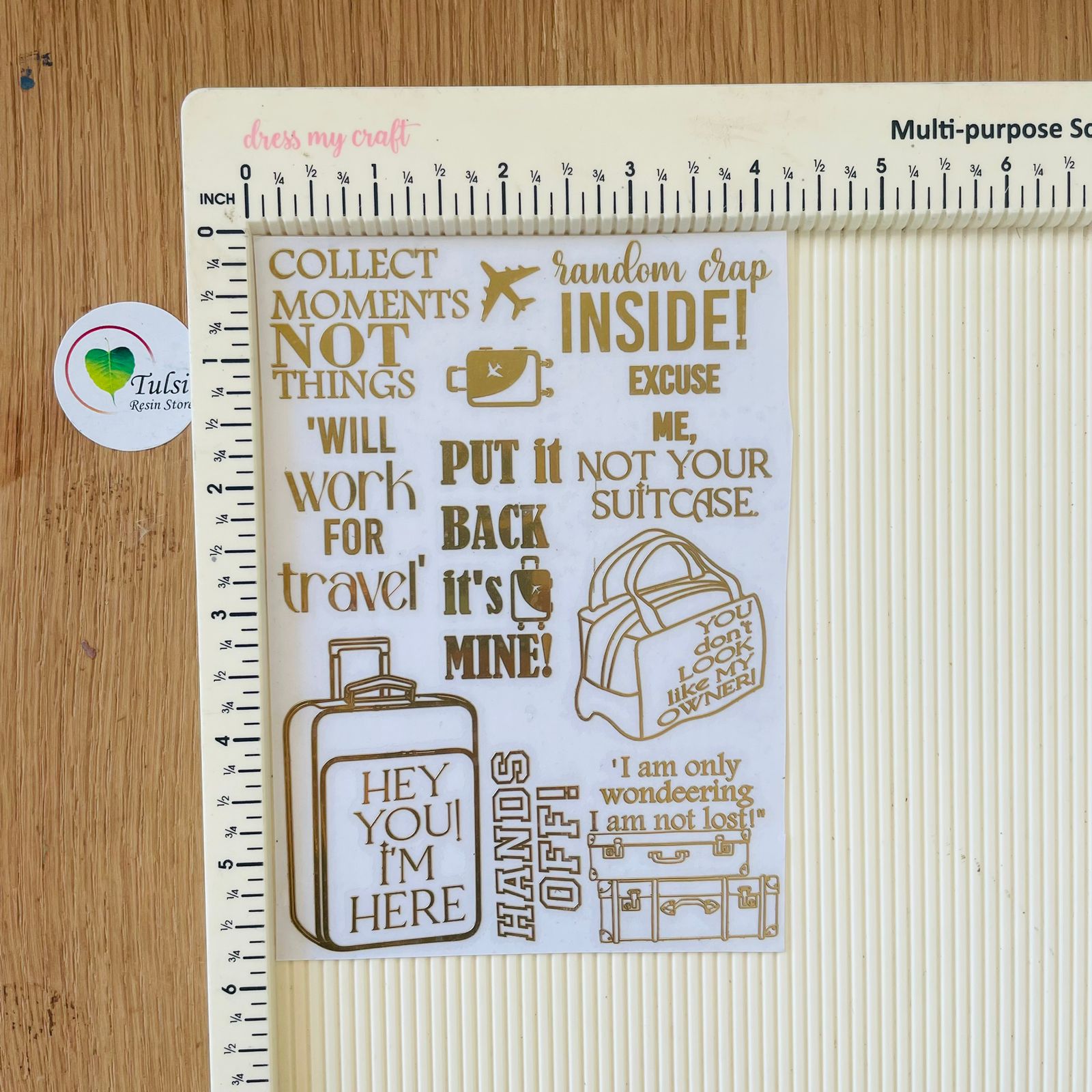 Metal Sticker - A6 Luggage Tag (A) Tulsi Resin Store