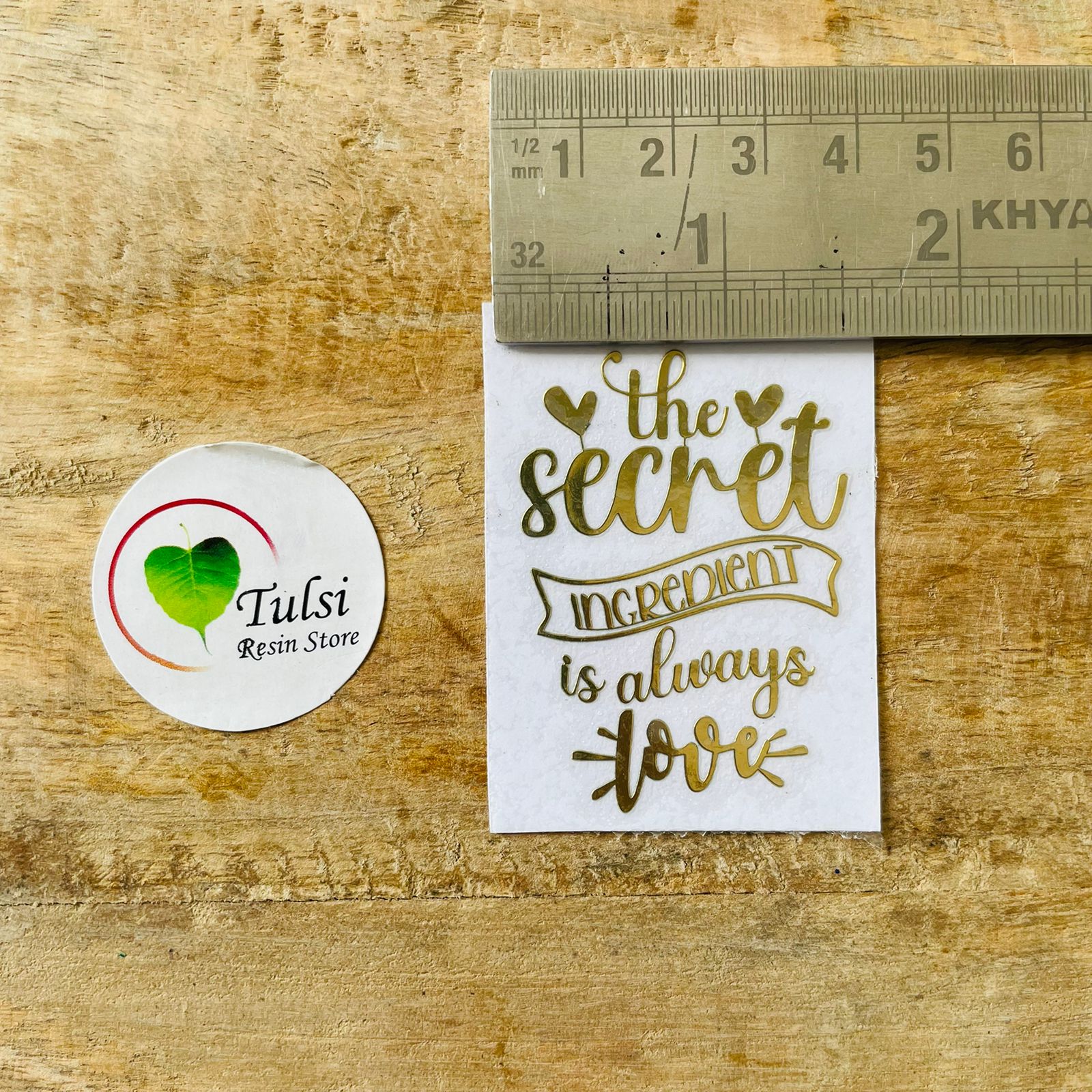 Metal Sticker - Secret Ingredient Caption Tulsi Resin Store