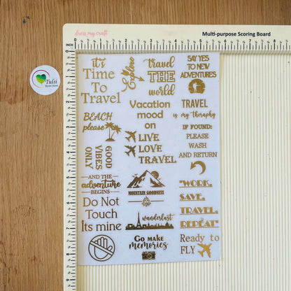 Metal Sticker - A5 Travel Captions (B) Tulsi Resin Store