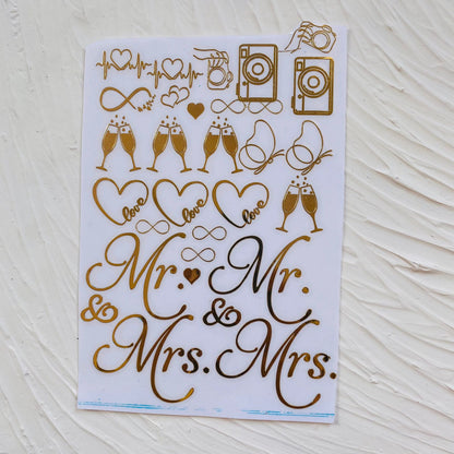 Metal Sticker - A6 Mr & Mrs Tulsi Resin Store