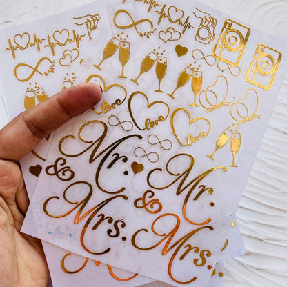 Metal Sticker - A6 Mr & Mrs Tulsi Resin Store