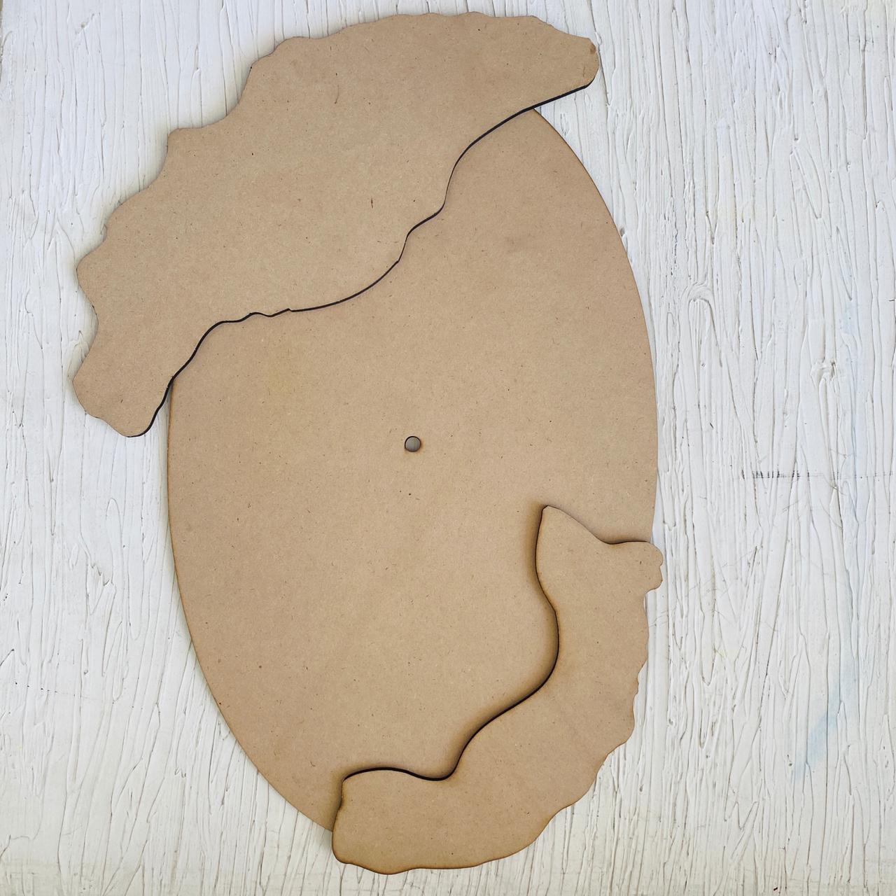 Oval Geode Clock Base tulsiresin