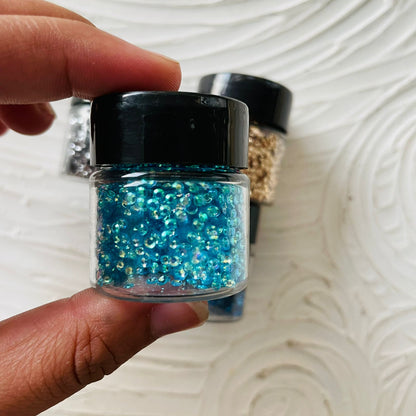 Round chunks Sky Blue Tulsi Resin Store
