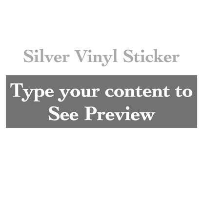 Custom Vinyl Sticker One Line - Silver Tulsi Resin Store