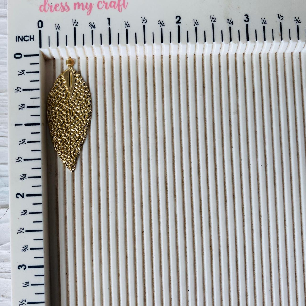 Metal Leaf Charm (A) (2pc) tulsiresin