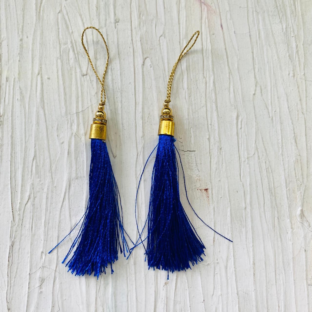 Tassels for Bookmark (2pc) - pacific blue - tulsiresin