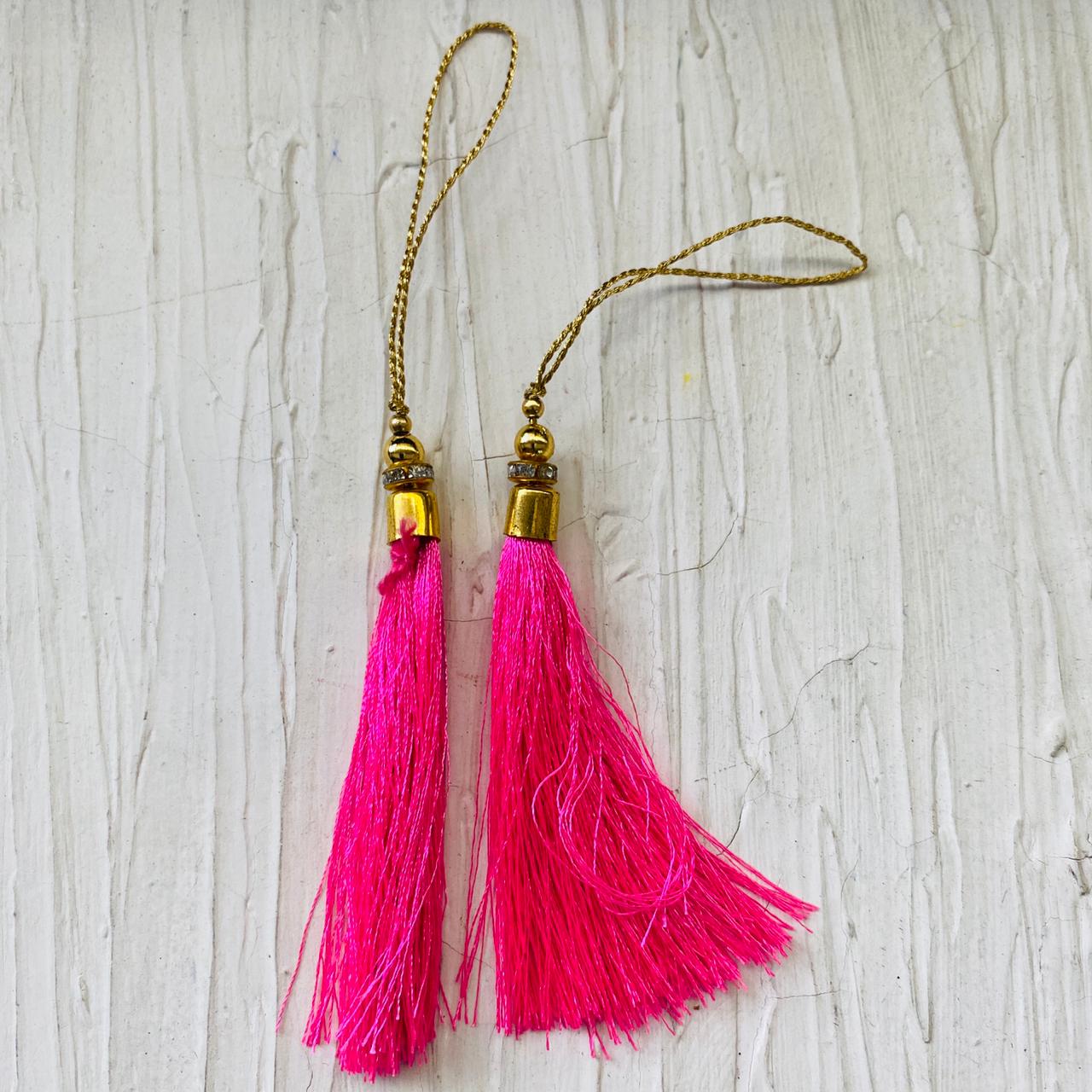 Tassels for Bookmark (2pc) - Pink - tulsiresin