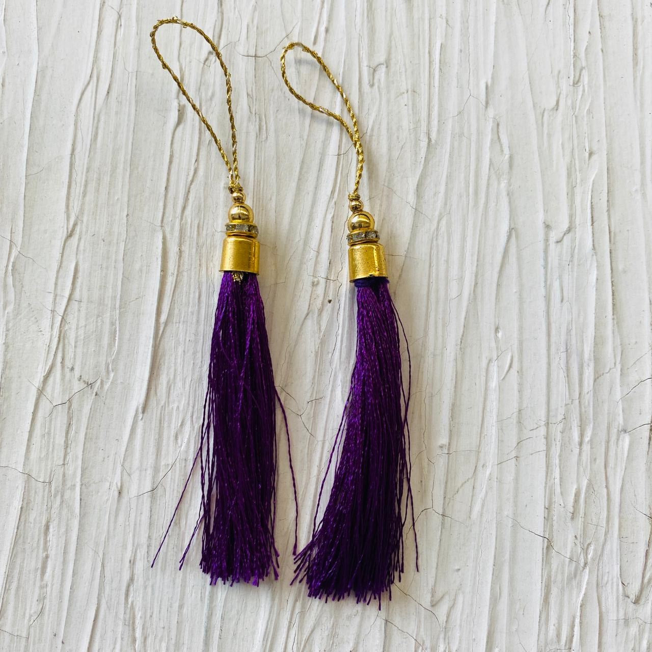Tassels for Bookmark (2pc) - Purple - tulsiresin