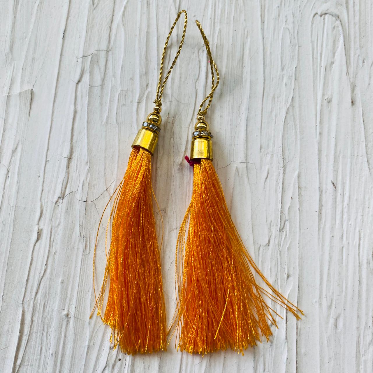 Tassels for Bookmark (2pc) - Yellow - tulsiresin
