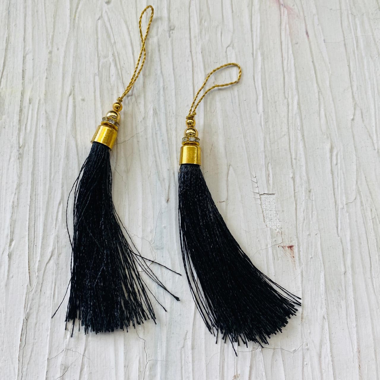 Tassels for Bookmark (2pc) - Black - tulsiresin