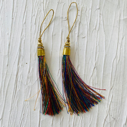 Tassels for Bookmark (2pc) - Rainbow - tulsiresin