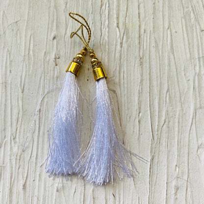 Tassels for Bookmark (2pc) - White - tulsiresin