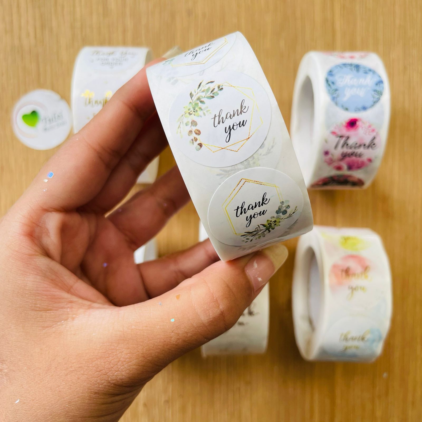 Thankyou sticker Flower Tulsi Resin Store