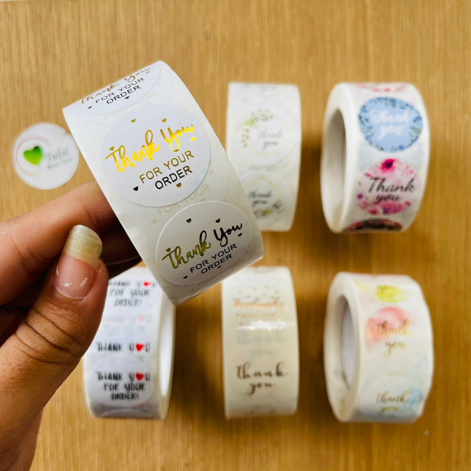 Thankyou sticker Gold Tulsi Resin Store