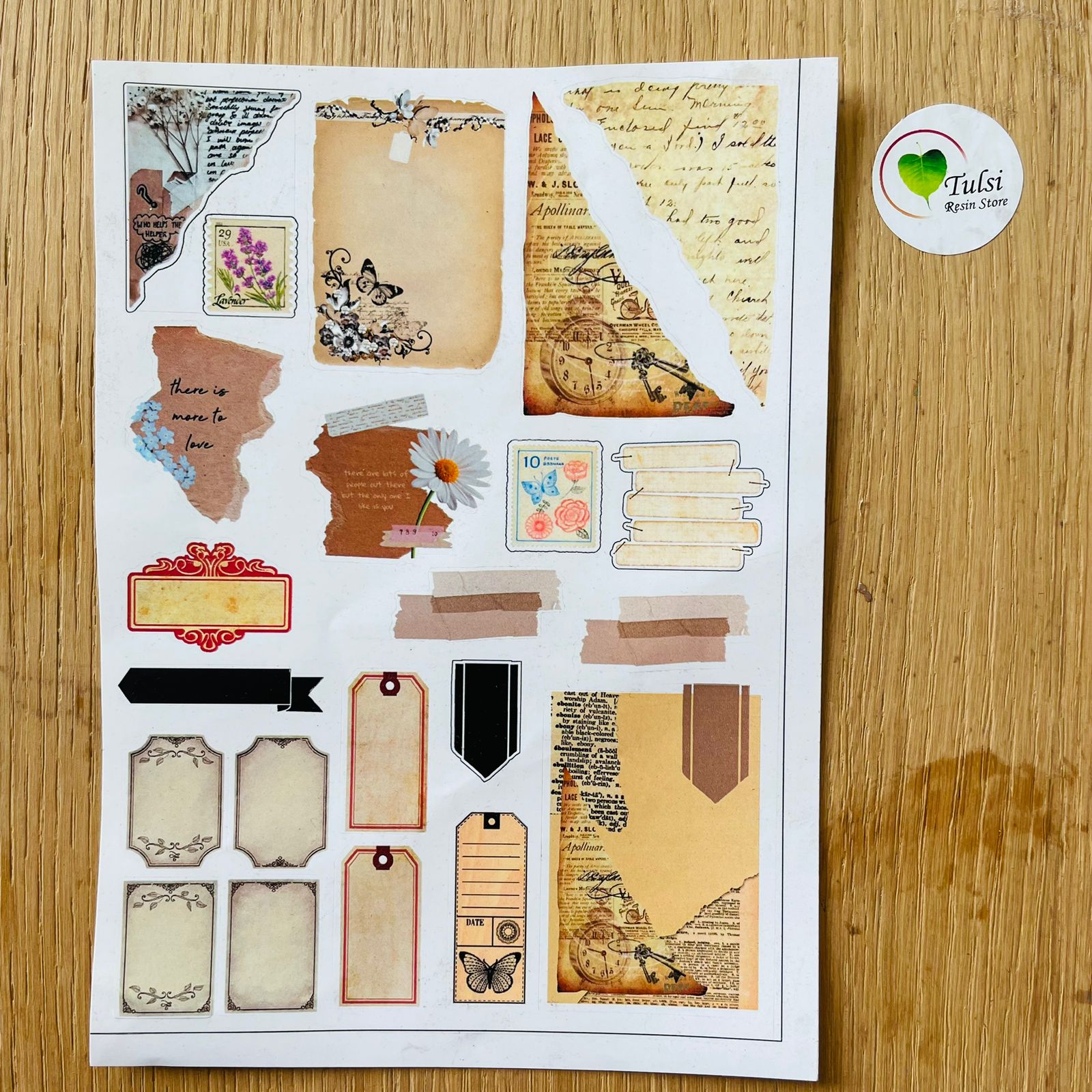 Vintage Sticker Sheet- B