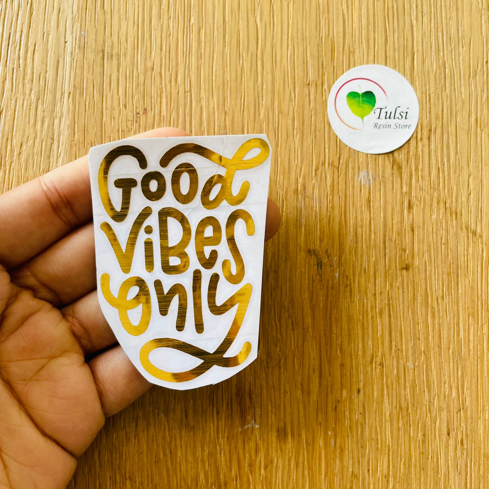 Vinyl Sticker - Good Vibes Only - - Tulsi Resin Store