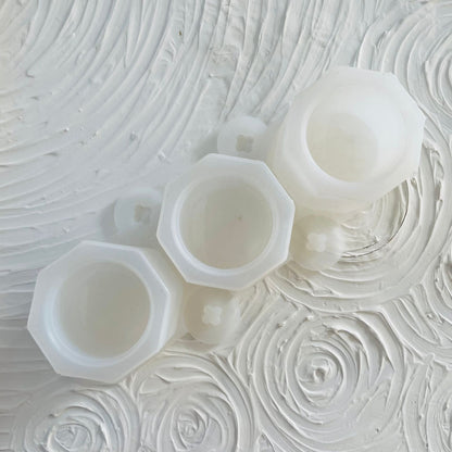 3 Pcs Hexagon Planter and Candle Mould