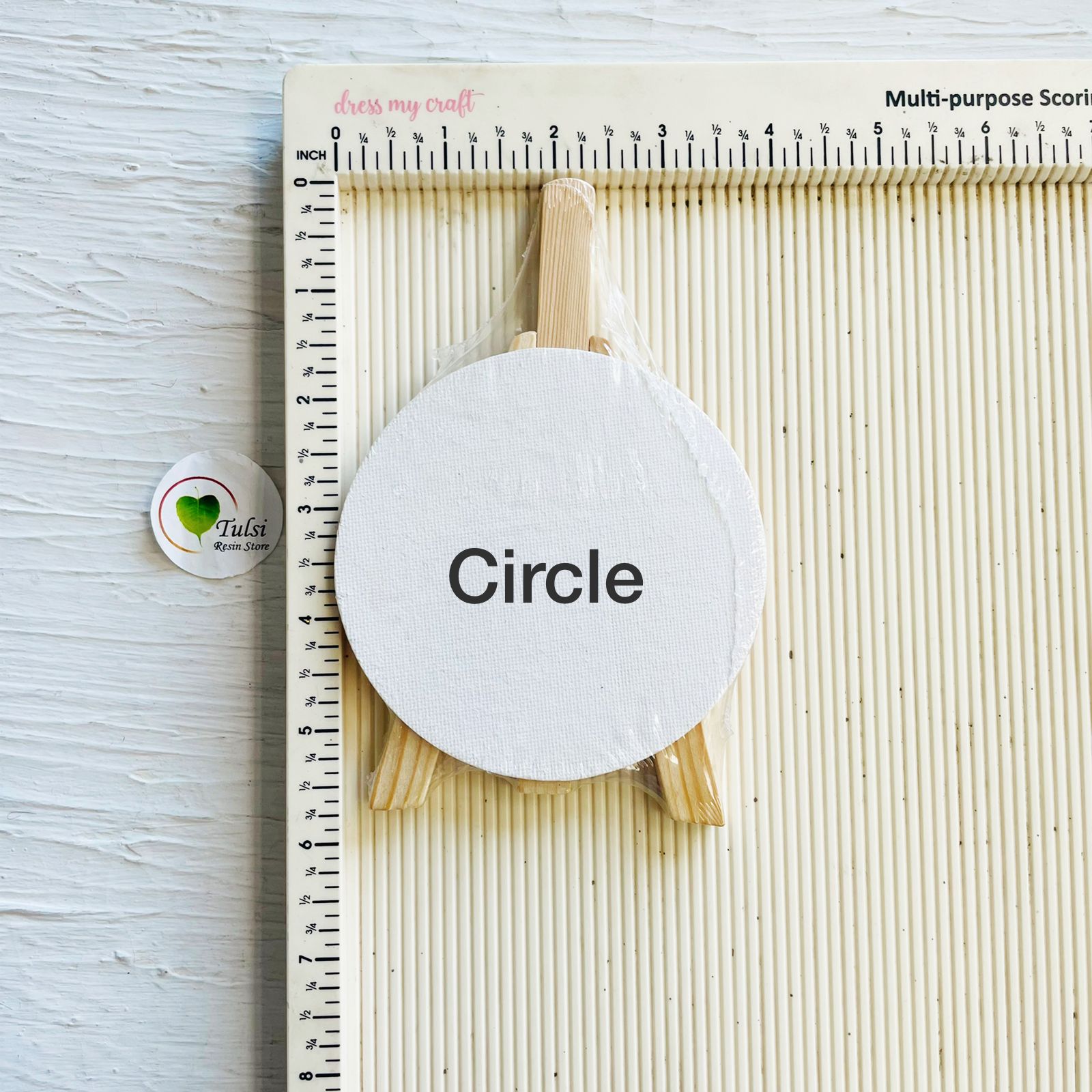 Small Canvas Easel Stand Circle Tulsi Resin Store