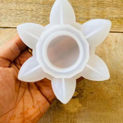 Lotus Candle Holder Mould (A) Tulsi Resin Store