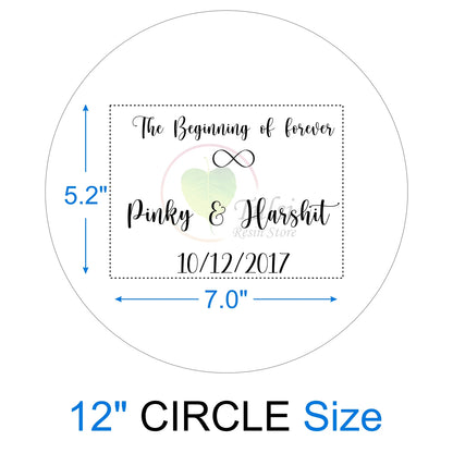 Custom Metal Sticker - Couple Platter (Quotes)