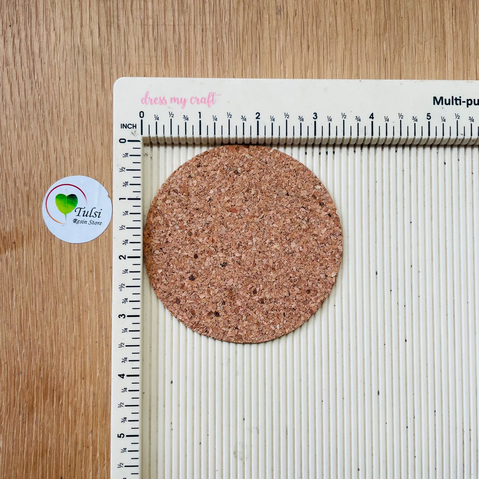3.2" Round Cut Cork Sheet