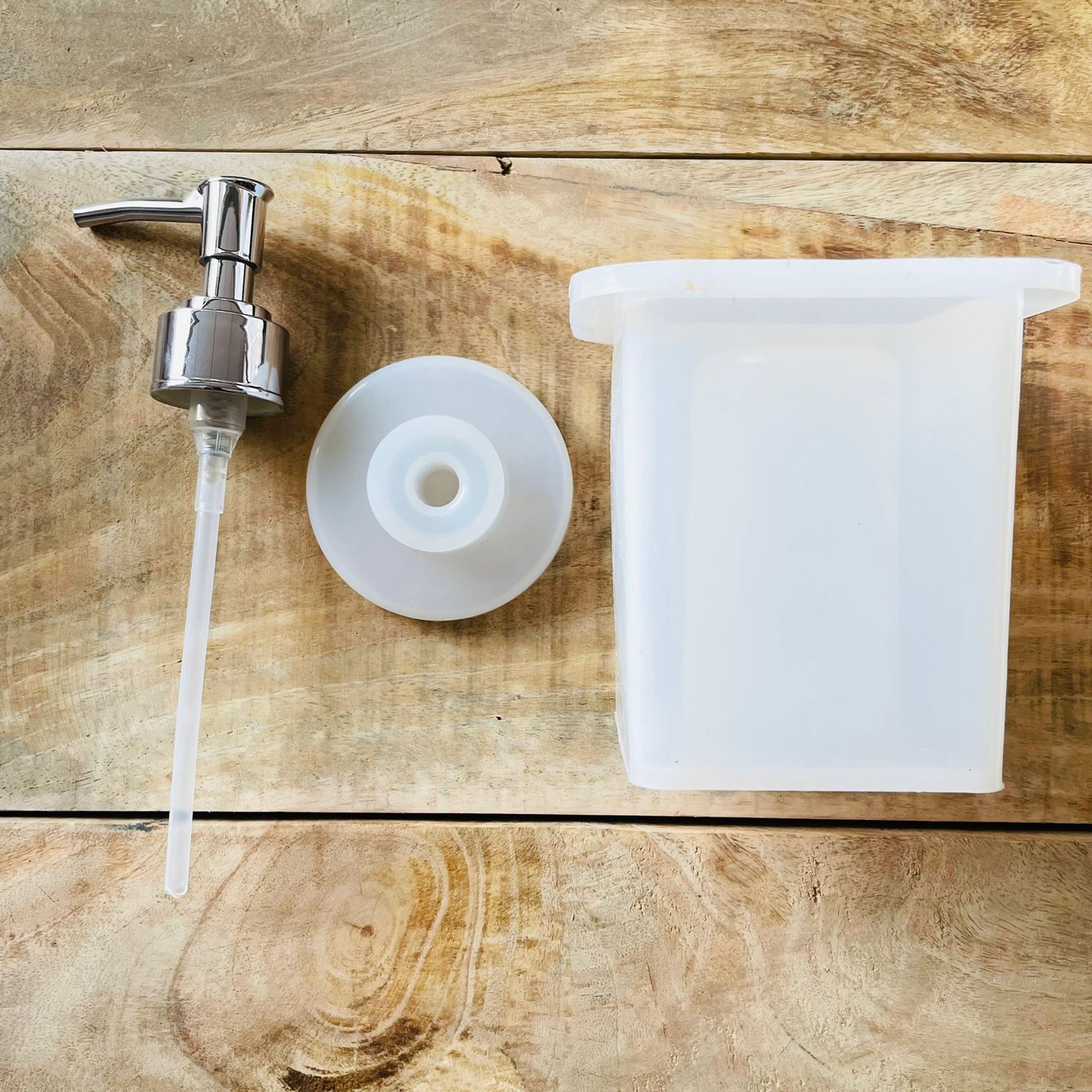 Square Soap Dispenser Mould - Silver