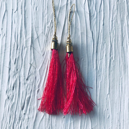 Tassels for Bookmark (2pc) - Majenta - tulsiresin