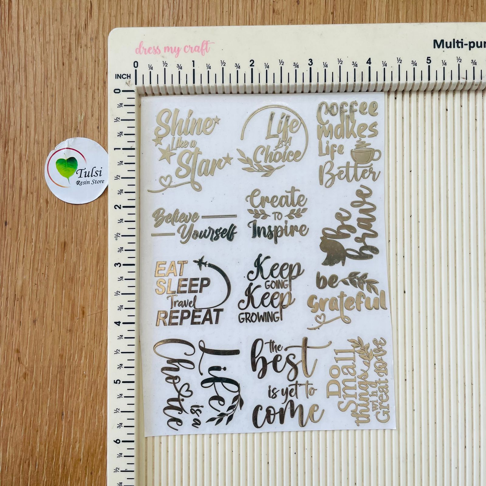 Metal Sticker - A6 Quotes Tulsi Resin Store