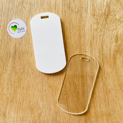 Acrylic Luggage Tag - Oval