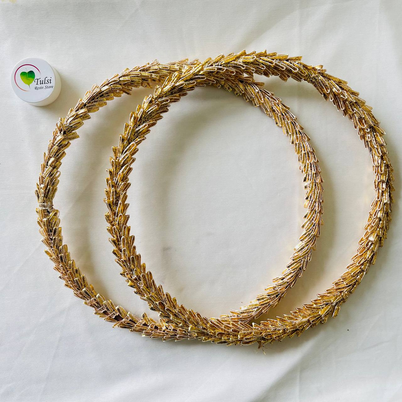 Golden Gotapatti Ring 8" Tulsi Resin Store