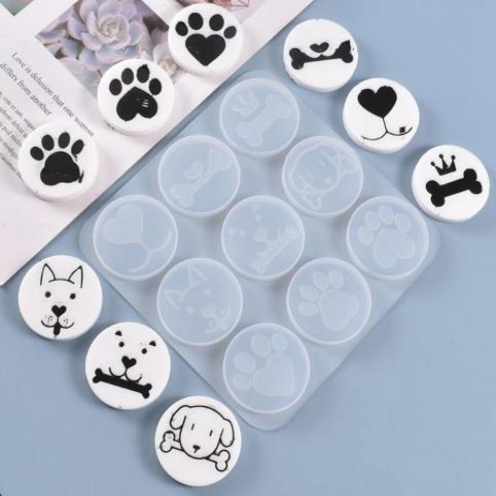 9 Pcs Dog Popsocket Mould
