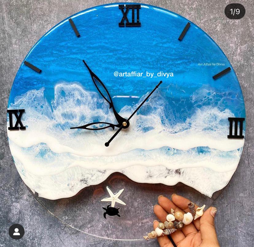 Transparent Acrylic Clock - Base tulsiresin